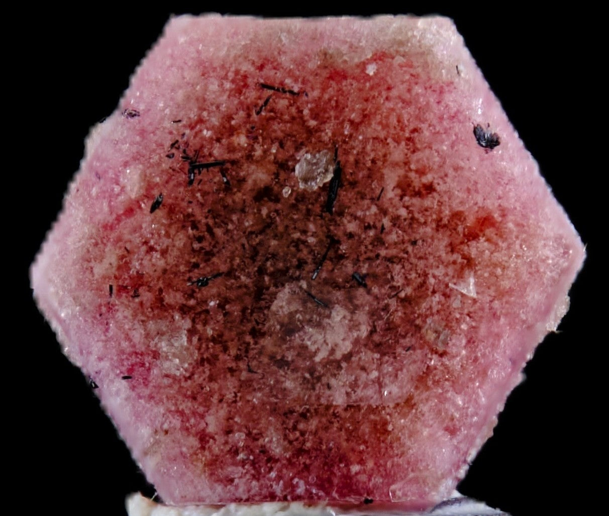 Red Beryl with Pseudobrookite