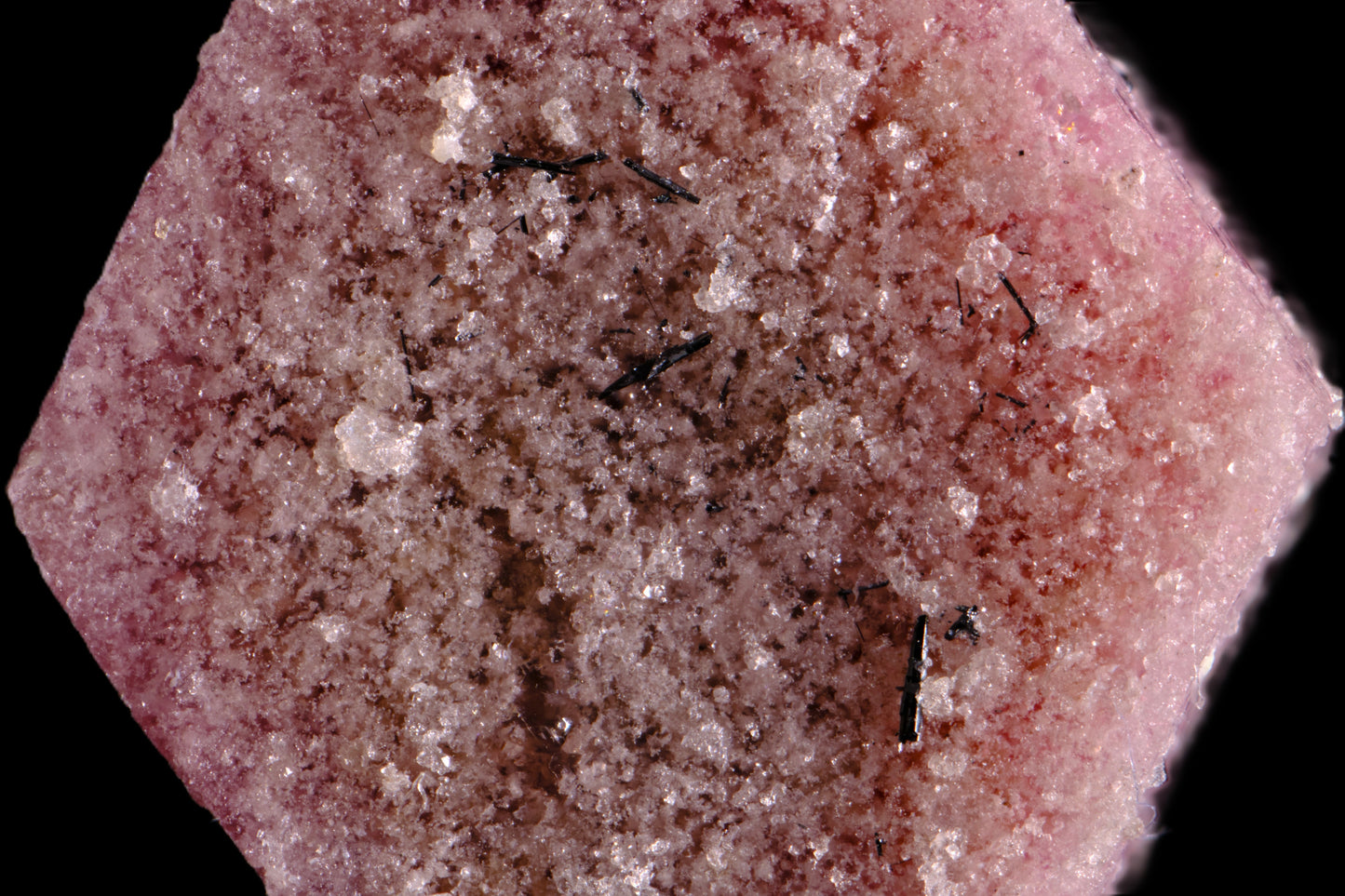 Red Beryl with Pseudobrookite