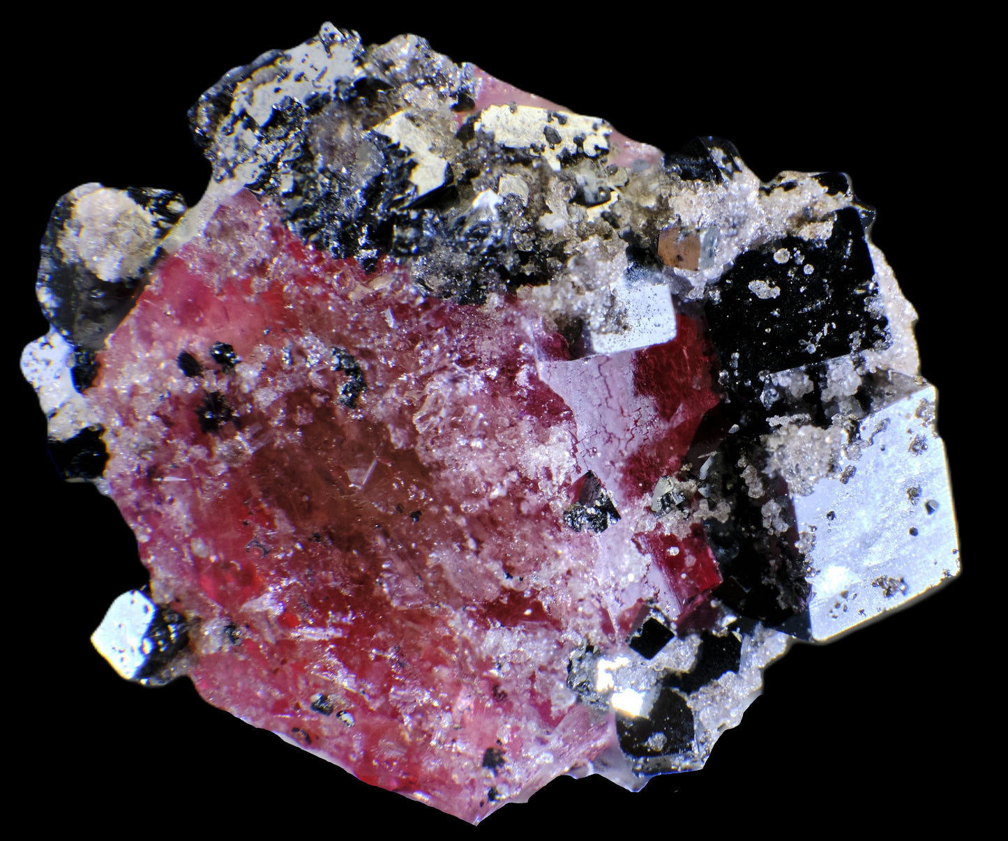 Red Beryl with Bixbyite