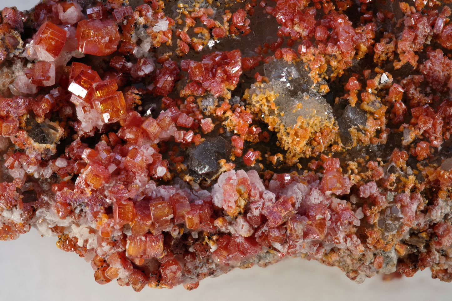 Vanadinite with Quartz