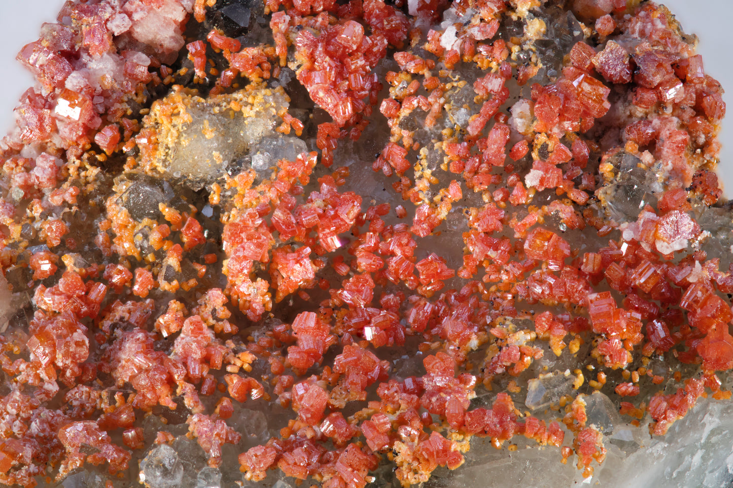 Vanadinite with Quartz