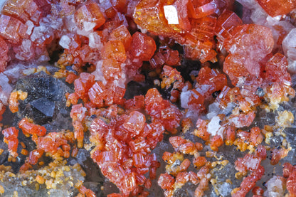 Vanadinite with Quartz