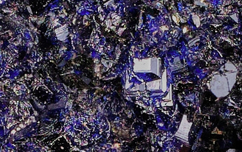 Azurite Crystals with Botryoidal Malachite
