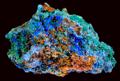 Cyanotrichite with Brochantite
