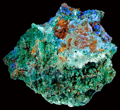 Cyanotrichite with Brochantite