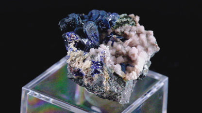 Azurite with Calcite