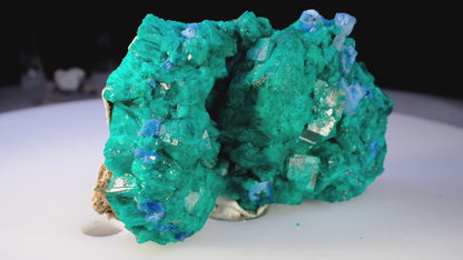 Dioptase, Shattuckite, and Malachite
