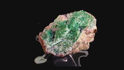 Kolwezite with Malachite on Cobaltoan Calcite