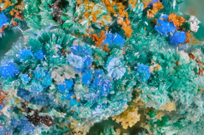 Cyanotrichite with Brochantite