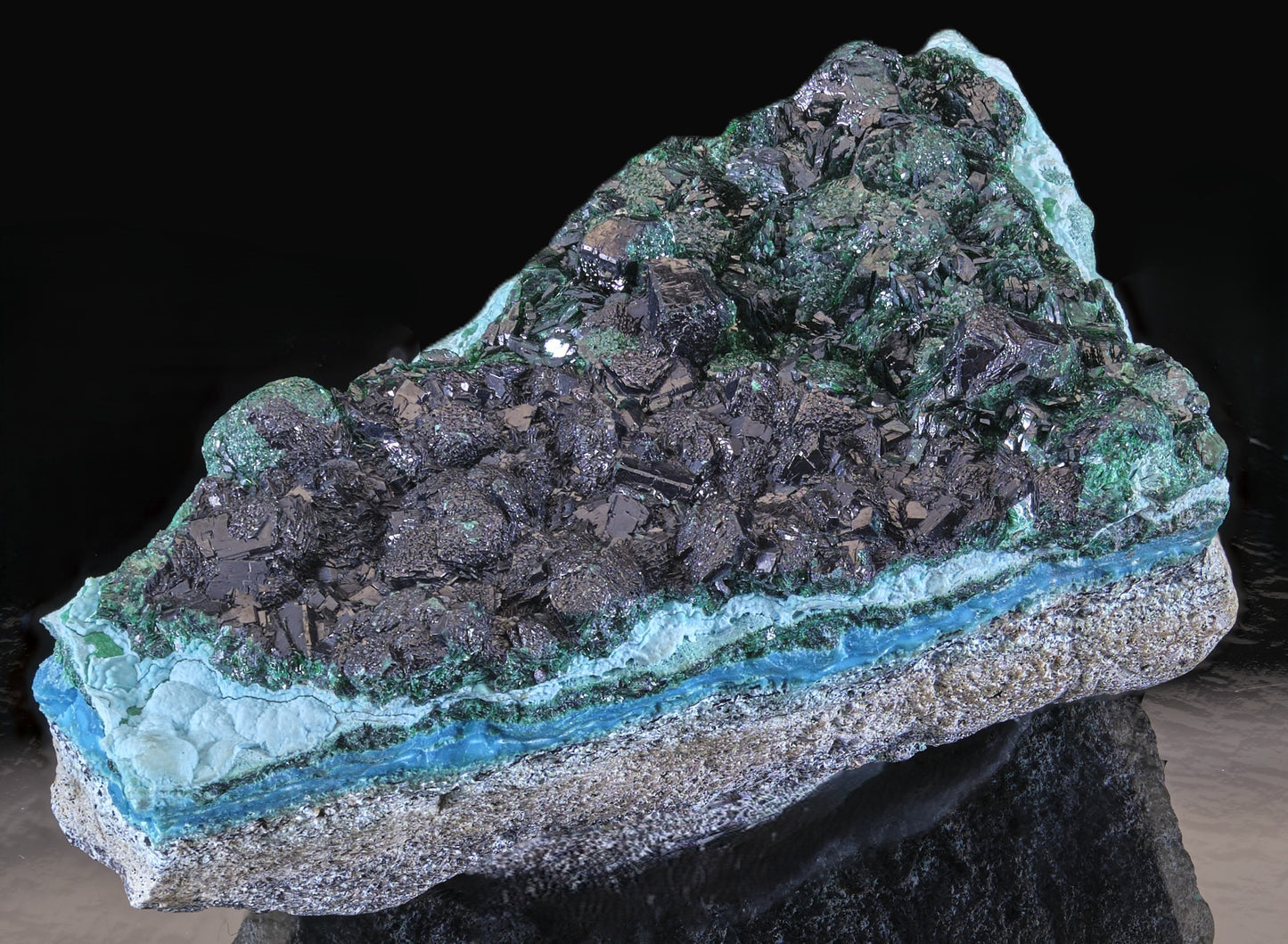 Malachite (Primary and as Ps. After Cuprite) and Chrysocolla